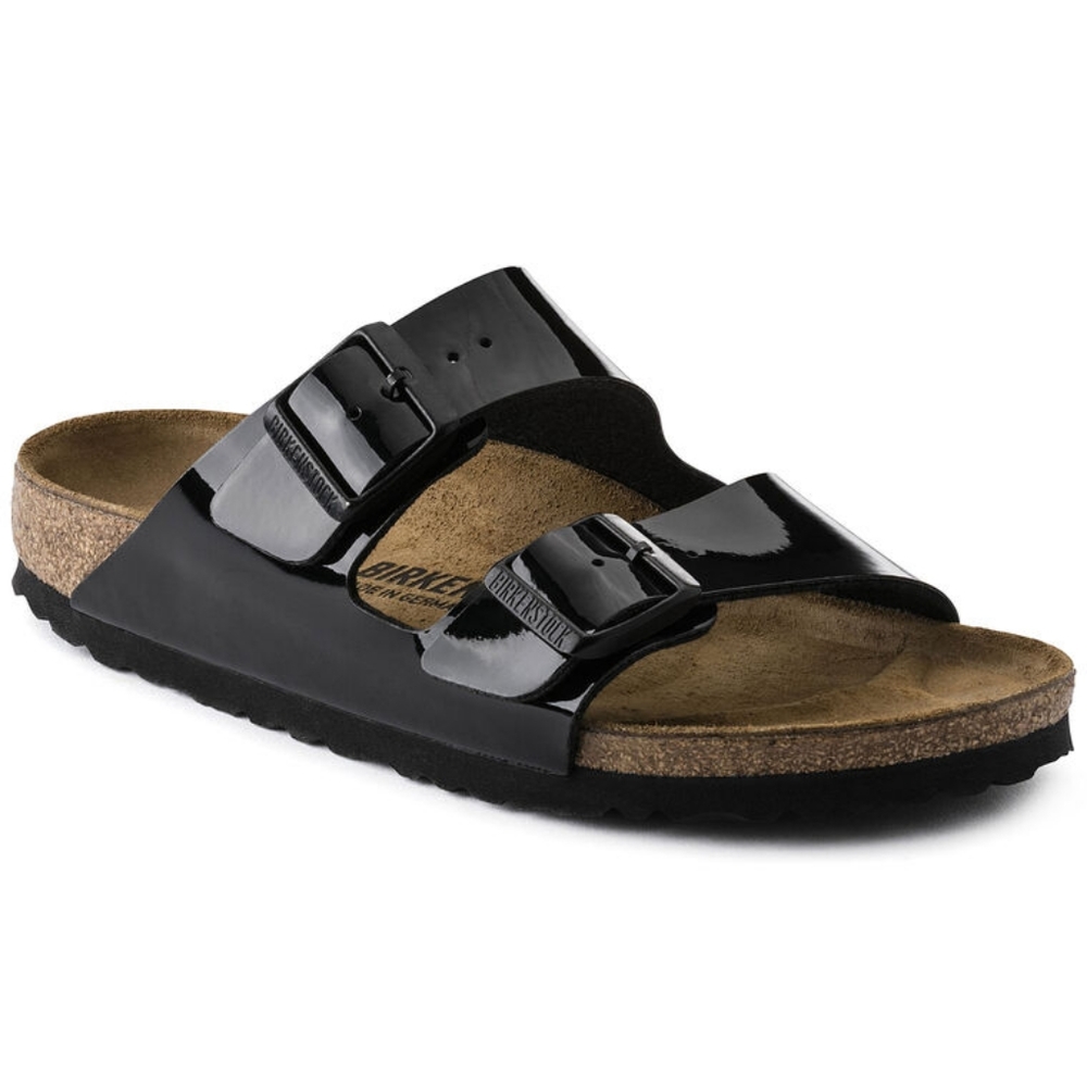 Glossy Black Birkenstock Arizona Soft Footbed 39